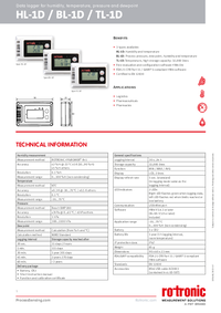Thumbnail of document Data Sheet - HygroLog HL-1D